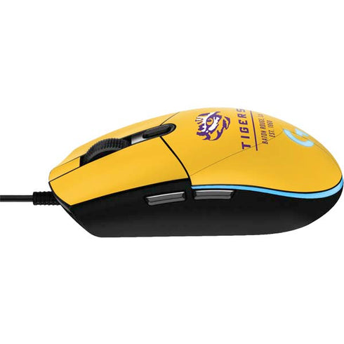Louisiana State University - LSU Tigers Baton Rouge Yellow G203 Prodigy RGB Wired Gaming Mouse Skin